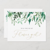 フラワーガールになってくれる? プロポーズカード 案内ポストカード (正面/裏面)