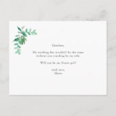 フラワーガールになってくれる？ 案内ポストカード (裏面)