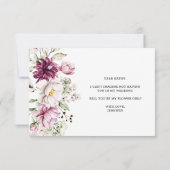 フラワーガールになりますか? ピンクの芍薬の花 (裏面)