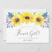フラワーガールの花束のカード 招待状 (正面)