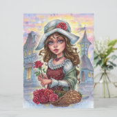 フラワーガールアートカード中世おとぎ話の街 (スタンド正面)