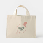 フラワーガールアールヌーボーほこりっぽいピンクバタフライ ミニトートバッグ (裏面)