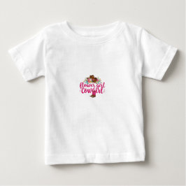 フラワーガールカウガール ベビーTシャツ
