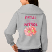 フラワーガールカスタムフード付きスウェットシャツ (裏面)