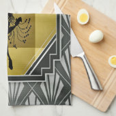 フラワーガールキッチン用タオル キッチンタオル (四つ折り)