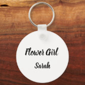 フラワーガールギフト名前をカスタムするギフト結婚ズ キーホルダー (正面)