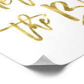 フラワーガールサインポスターゴールドフォイル効果8x12 ポスター (角)