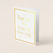 フラワーガールサンキューゴールドフォイルカード 箔カード (正面)