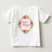 フラワーガールシャツペタルパトロールシャツフローラリース ベビーTシャツ (裏面)