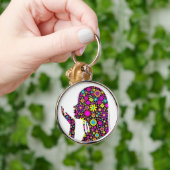 フラワーガールシルエット キーホルダー (手)