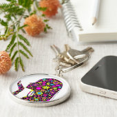 フラワーガールシルエット キーホルダー (側面)