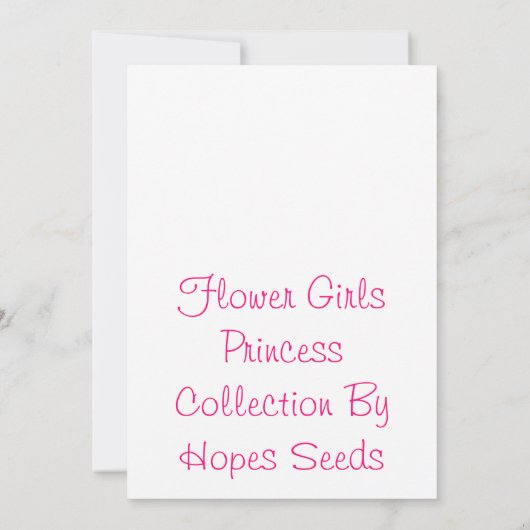 フラワーガールズプリンセスコレクションラプンツェルカード 招待状 (裏面)