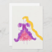 フラワーガールズプリンセスコレクションラプンツェルカード 招待状 (正面/裏面)