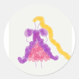 フラワーガールズプリンセスコレクションラプンツェルステッカー ラウンドシール