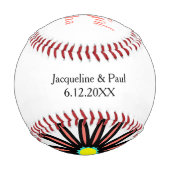 フラワーガールターコイズサンゴ 野球ボール (裏面)