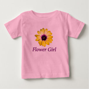 フラワーガールデイジー結婚ズ ベビーTシャツ