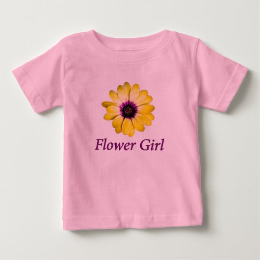 フラワーガールデイジー結婚ズ ベビーTシャツ (正面)
