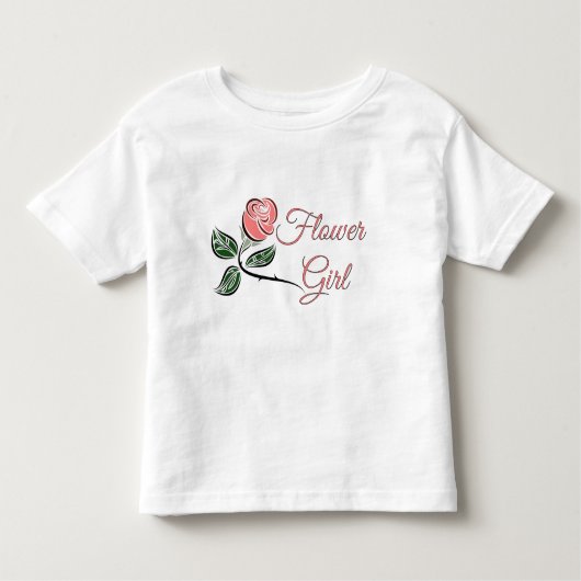 フラワーガールトドラーラフ結婚ルのTドレス トドラーTシャツ (正面)