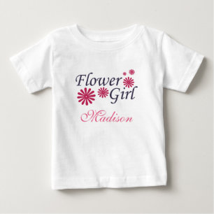 フラワーガールトドラーTシャツ ベビーTシャツ