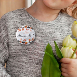 フラワーガールトロピカルフラワーズシック結婚ズ 缶バッジ