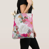 フラワーガールトートバッグホワイト トートバッグ (クローズアップ)