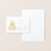 フラワーガールドレス結婚のブライダルパーティギフト 箔カード (ディスプレー)