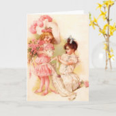 フラワーガールノートカード カード (黄色い花)