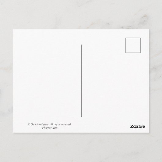 フラワーガールハガキ中世おとぎ話の街バラ ポストカード (裏面)