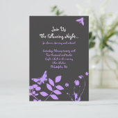 フラワーガールバーバルミツワー招待状パーティーカード 招待状 (スタンド正面)