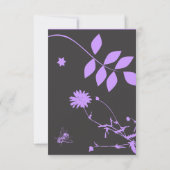 フラワーガールバーバルミツワー招待状パーティーカード 招待状 (裏面)