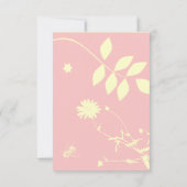 フラワーガールバーバルミツワー招待状パーティーカード 招待状 (裏面)