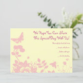 フラワーガールバーバルミツワー招待状返信カード 招待状 (スタンド正面)