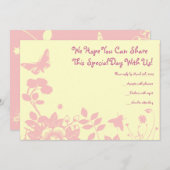 フラワーガールバーバルミツワー招待状返信カード 招待状 (正面/裏面)