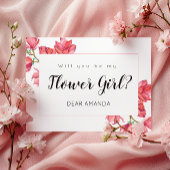 フラワーガールピンクホワイトフローラマグノリアカード シーズンポストカード