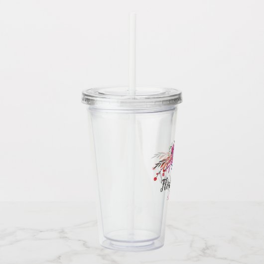 フラワーガールフローラ パーソナライズされた アクリルタンブラー (右)