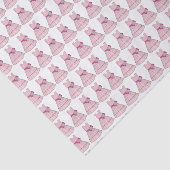 フラワーガールブライダルウェディングパーティーピンクガウンプリント 薄葉紙 (詳細)