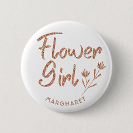 フラワーガールブライダルシャワーピン 缶バッジ