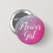フラワーガールブライダルパーティ丸ボタン 缶バッジ (正面&裏面)
