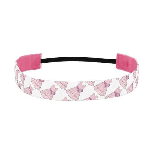 フラワーガールブライダルピンクページャントドレスヘッドバンド アスレチックヘッドバンド (正面)