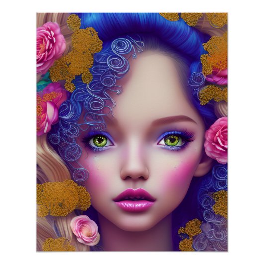 フラワーガールプリンセスインスパイアバイウクライナ文化 ポスター (正面)