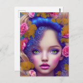 フラワーガールプリンセスインスパイアバイウクライナ文化 ポストカード (正面/裏面)