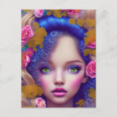 フラワーガールプリンセスインスパイアバイウクライナ文化 ポストカード (正面)