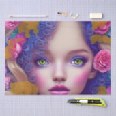 フラワーガールプリンセスインスパイアバイウクライナ文化 薄葉紙 (クラフト)