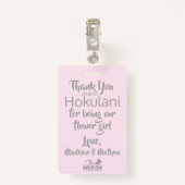 フラワーガールペタルパトロールバッジ赤面 バッジ (裏面クリップ)