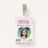 フラワーガールペタルパトロールバッジ赤面 バッジ (正面クリップ)