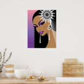 フラワーガールポスター ポスター (キッチン)