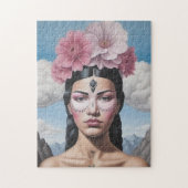 フラワーガールポートレート ジグソーパズル (縦)