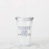 フラワーガールマッチングブライダルパーティ名 アクリルタンブラー (正面)