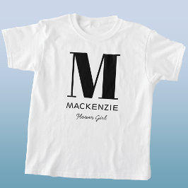 フラワーガールモノグラム名 Tシャツ