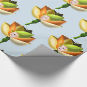 フラワーガールラッピング紙 – カスタマイズ可能 ラッピングペーパー (角)